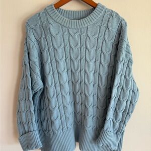 LOFT Blue  Knit Sweater size large